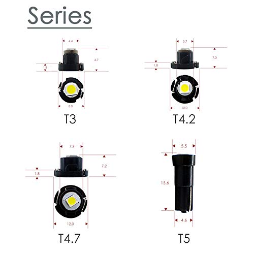 [BELLELITE] BELLELiGHT T3 Светодиодная лампа высокой мощности Лампочка приборной панели Белый