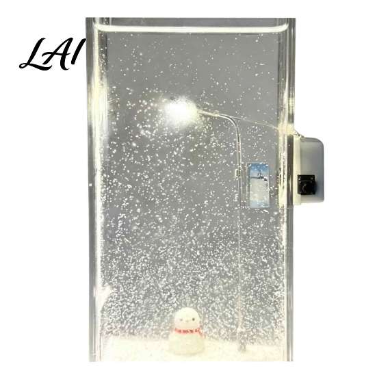 Birthday Gifts for Winter Lovers DIY Light Christmas Night Snow Scenery Flowing Snowy Street Lamp Material Cozy Bedroom Bedside Lighting Pack
