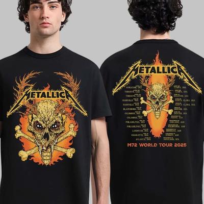 Вдохновлено туром Metallica M72 2025 – Унисекс футболка для концерта хэви-метала