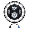 1 PCS 7 Inch LED Headlight, Round Headlamp with High Low Beam DRL Turn Signal Replacement for Jeep