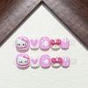 3D Наклейки для ногтей в форме сердца Hello Kitty для детей