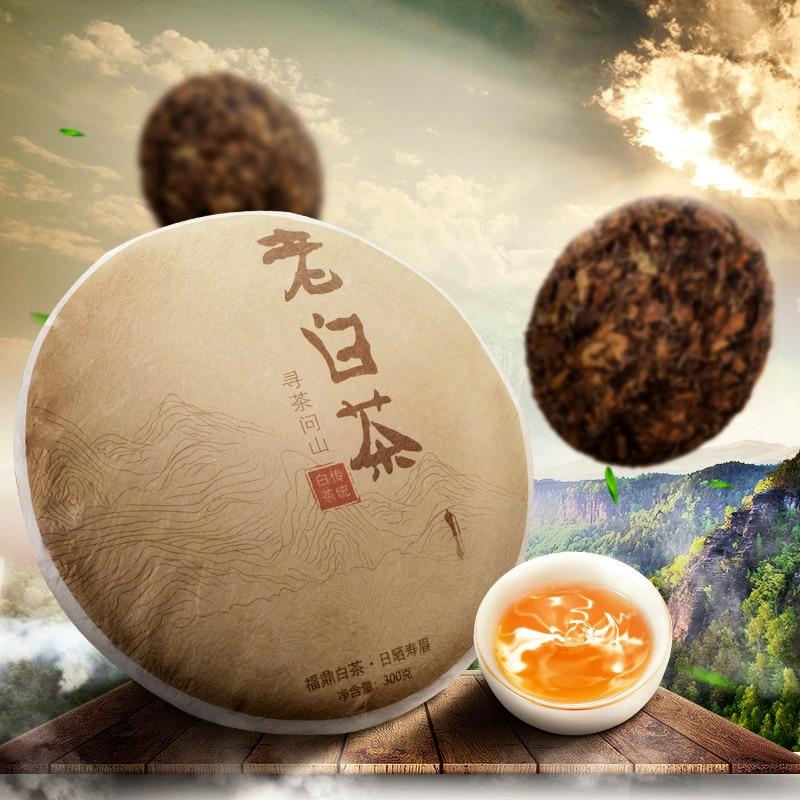 2018 Fuding Shou Mei Long Brow Tea Белый чай выдержанный торт Бай Ча ручной работы 300г