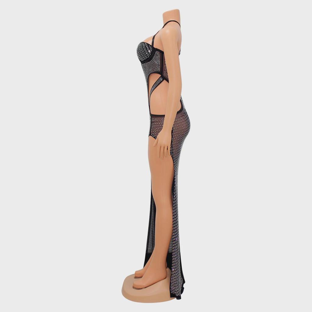 Женское европейское и американское платье с нерегулярными вырезами, сексуальное, для ночного клуба, для светской львицы - Летняя новинка