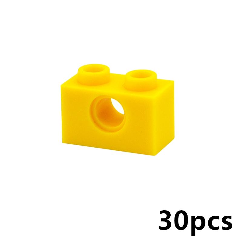 Технические строительные блоки с отверстием, объемные толстые кирпичи, комбинация с шипами, длинная балка, L-образные игрушки, высокотехнологичные детали 87087 3701 3703