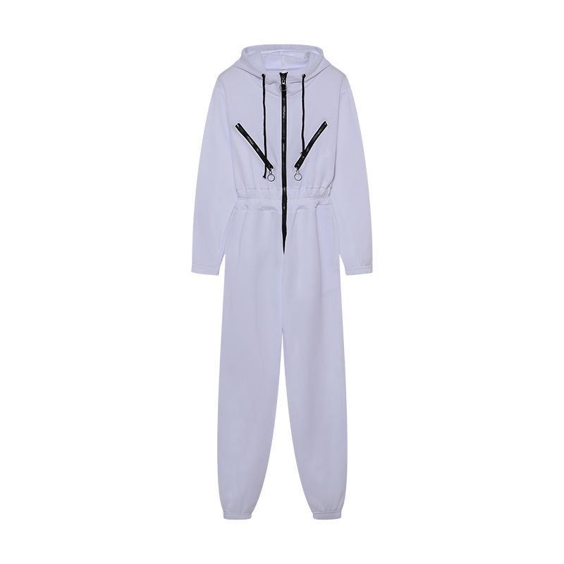 Women's Zipper-Hooded Sports Casual Jumpsuit 2022