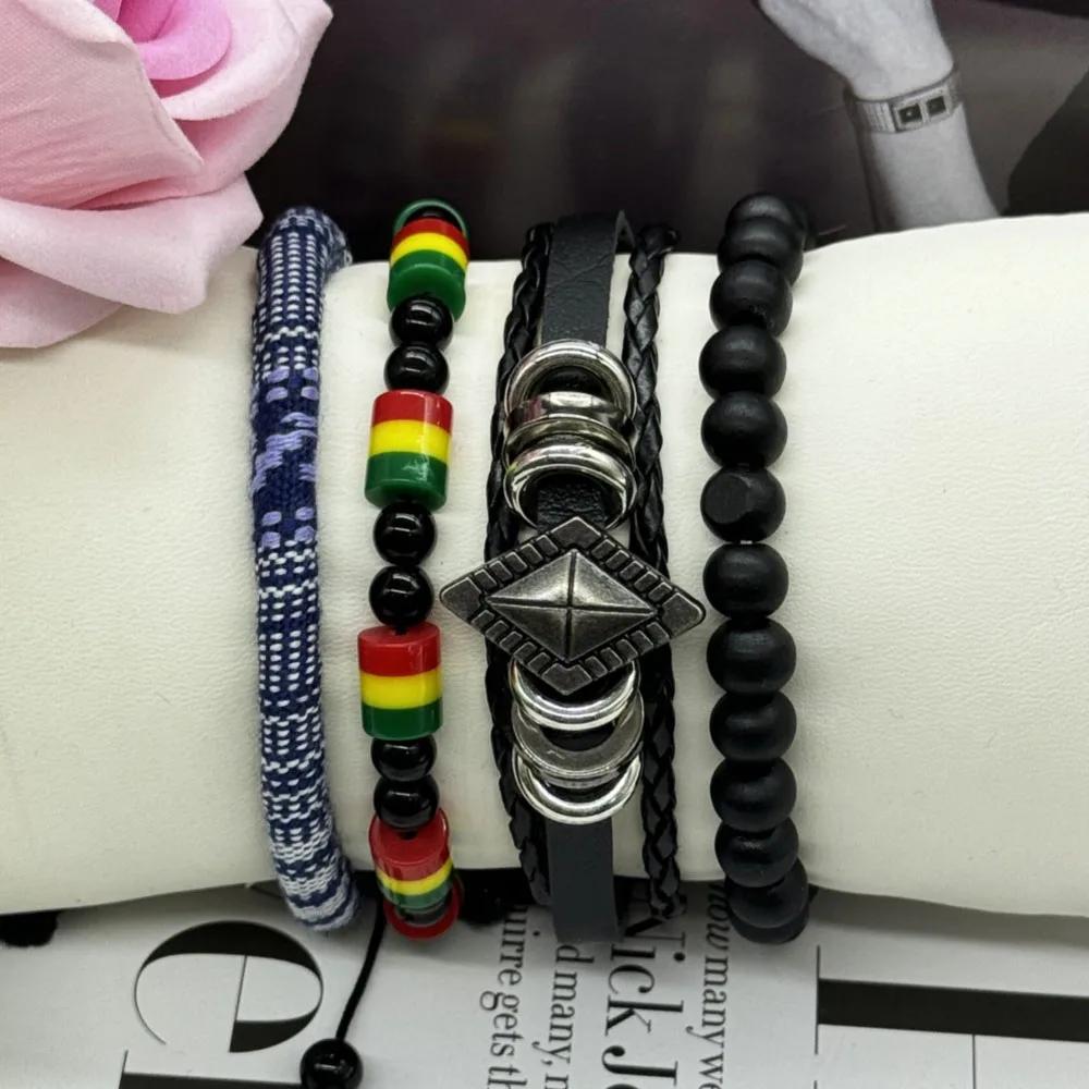 5 шт. Круглый циферблат мужские кварцевые часы высокого класса с браслетом в коробке мужские роскошные кварцевые часы для аксессуаров