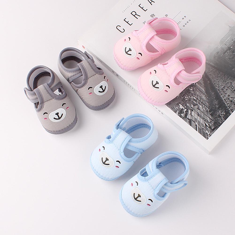 Girl Cartoon Slip Prewalker Flat Boy Anti Breathable Toddler Shoes