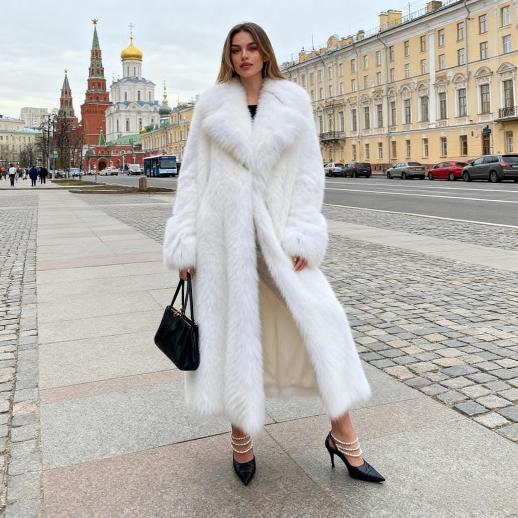 Длинные пальто Женские куртки из искусственного меха Y2k Уличная одежда Пальто с отложным воротником Толстая теплая куртка Элегантная рабочая верхняя одежда Осень Зима