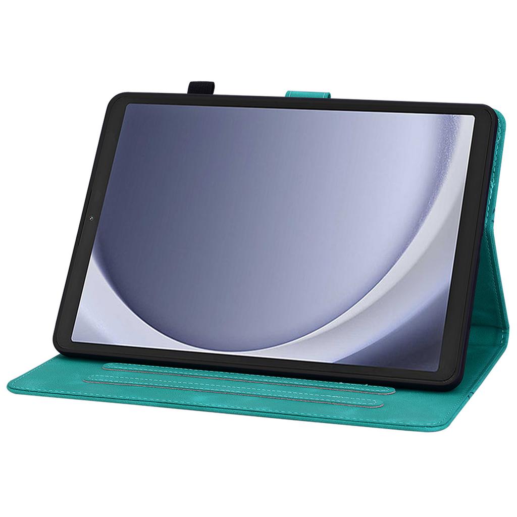 Защитный чехол для Samsung Galaxy Tab A9, чехол для планшета из ПУ кожи с тиснением в виде лилии и слотами для карт