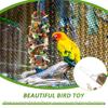 Blocks Bird Bite Toy Handmade Wooden Parrot Cage Bite Toy With Top Hook Soothing Pet Chewing Toy Decorative Bird Cage Supplies