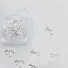 Metal Willow Bowknot Nail Art Decorations 3D Gold Silver Shiny Charms DIY Manicure Supplies for Nail Artists
