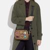 Coach X Disney Jamie 25 Classic Monogram Zip Cartoon Logo Decor Coated Canvas And Leather Crossbody Bag Medium Women Crossbody Bag CC151-IME7V