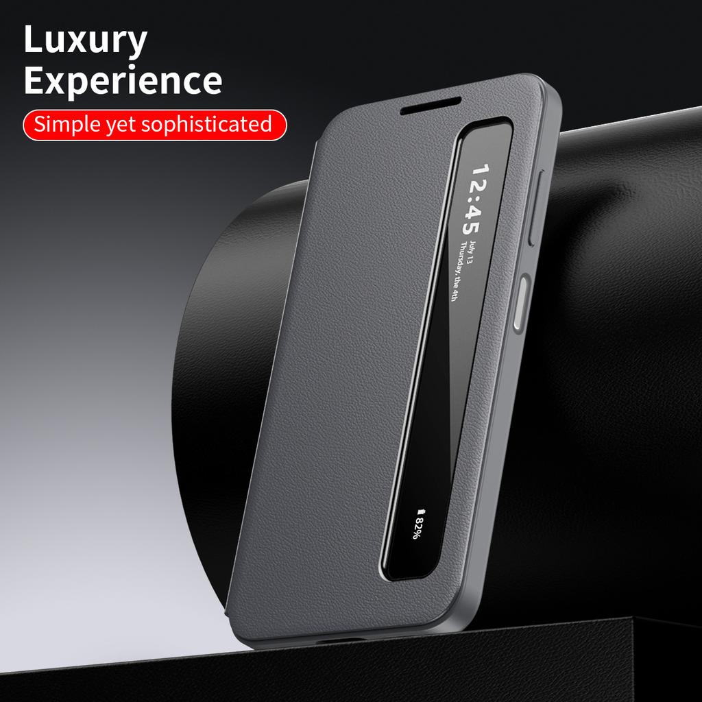 S26FE, Smart Window Case, APP Wake Up/Sleep, Wallet Phone Card Cover For Samsung Galaxy S26 FE Card Pocket Holder