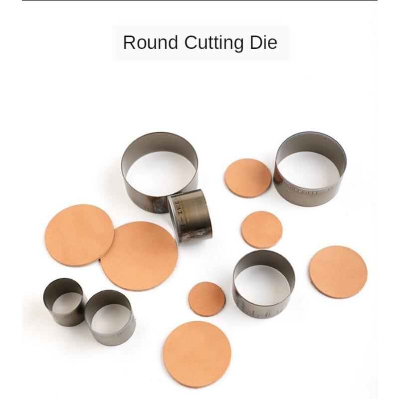 7 шт./компл., круглый резак для кожи, круглый штампованный нож, шаблон для резки, штамповка, инструмент для изготовления кожи, форма для перфорирования