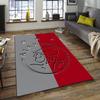 Ajax FC Design Area Rug - Non-Slip, Soft & Cozy Floor Mat for Living Room, Bedroom, Office - Indoor/Outdoor Decorative Carpet