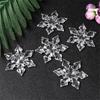 5 PCS Christmas Snowflake Clear Crystal Acrylic Rhinestone For Xmas Tree Pendant DIY Decorative Craft Scrapbooking Decor 4.5cm