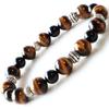 Natural Stone Power Stone Bracelet AAA Tiger Eye Onyx Accessory [GOLD STONE] Men's