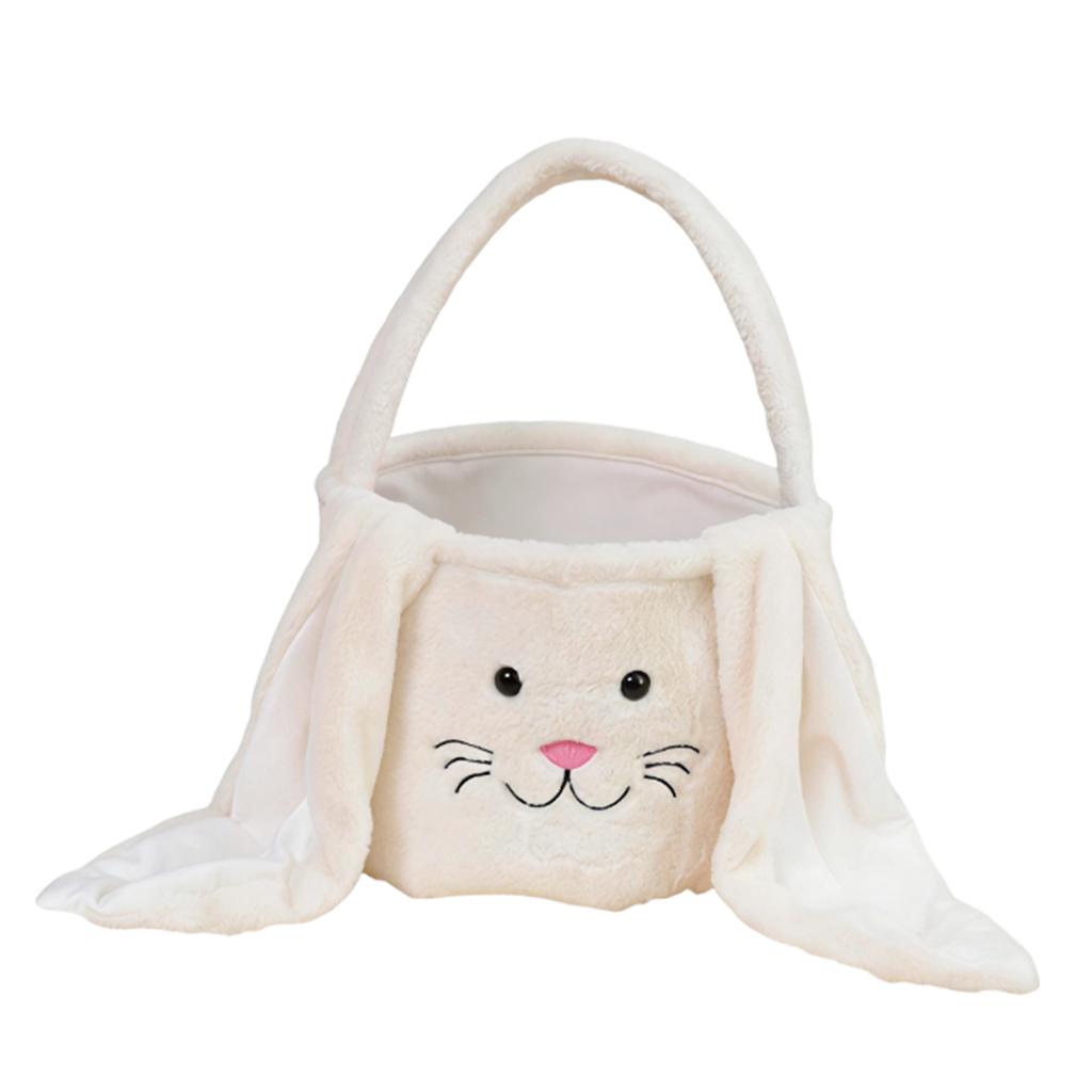 Easter Decorative Basket, Plush Diy Basket, Easter Bunny Decoration, Easter Plush Basket With Ears Bag
