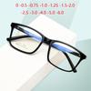 Большая квадратная оправа Очки для близорукости Женские Мужские Модные Защита от синего света Очки для коррекции зрения 0 -0.5 -0.75 -1.0 До -6.0