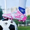 Детские красочные спортивные футбольные бутсы с противоскользящими длинными шипами TF и волшебной липучкой