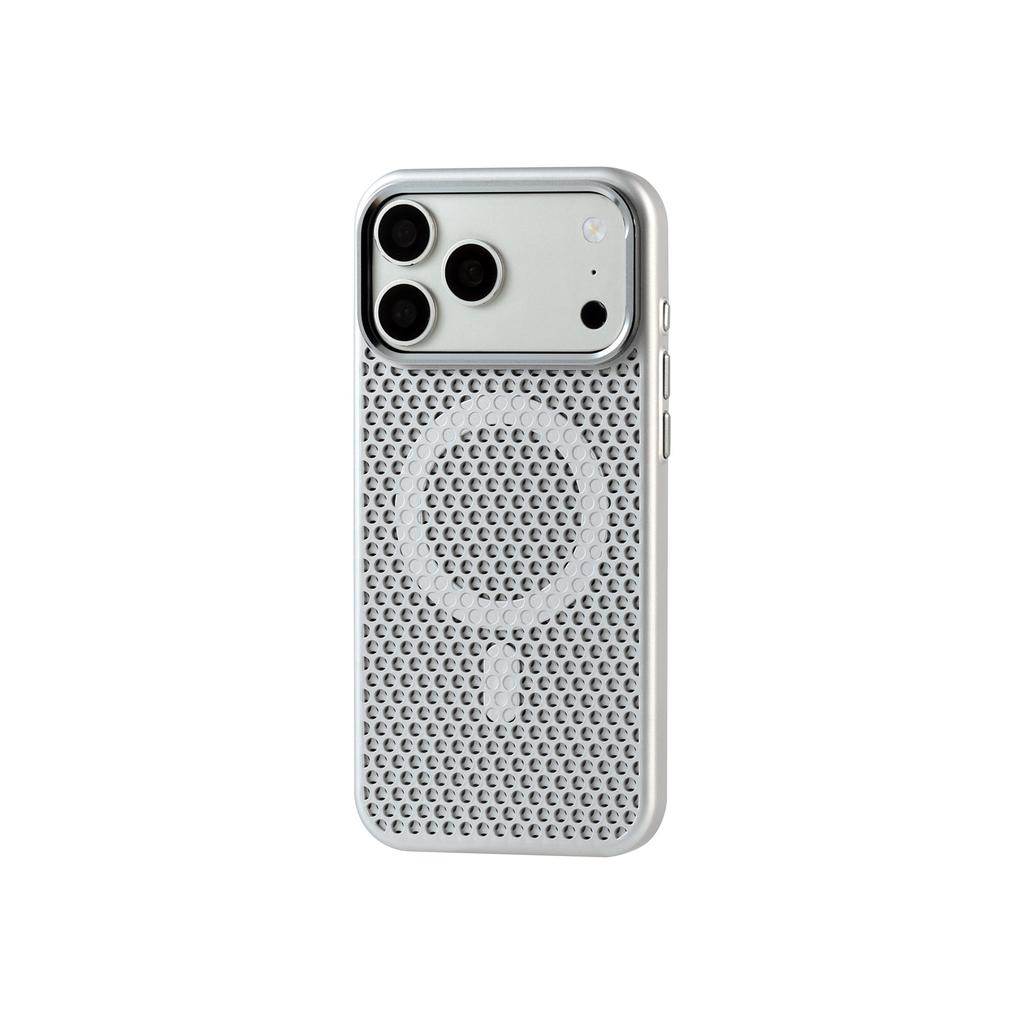 Дышащая сотовая сетка для чехла Magsafe для iPhone 17 Air 16 15 14 13 12 Pro Max Plus, сплав, магнитная, жесткая задняя крышка из ПК