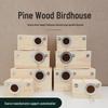 Клетка для птиц из сосновой древесины разных размеров: Деревянный скворечник для попугая с откидной крышкой