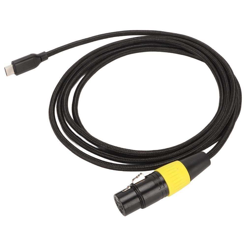 3 Pin XLR XLR to USB C Cable Flexible USB C Microphone Cable XLR Female Connector Cable  For Tablet