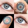 FUNSACHY 1 Pair Blue Contact Lenses for Eyes Natural Colored Contact Blue Eyes Lenses Korean Contacts Lenses Yearly Green Pupil