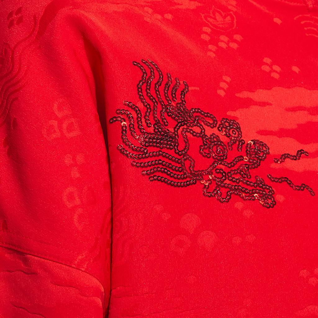 Adidas Женская спортивная куртка на молнии в рубчик Originals X Feifei Ruan FW23, красная IX4220