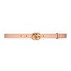 MLB GUCCI GG Marmont smooth buckle double-sided canvas leather belt women's beige/ebony width 2cm 65941892TIC9952