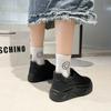 Fashion Four Seasons 2024 New Thick Bottom Muffin Bottom Female Board Shoes Fashion Student Sports Casual Shoes All Round Head