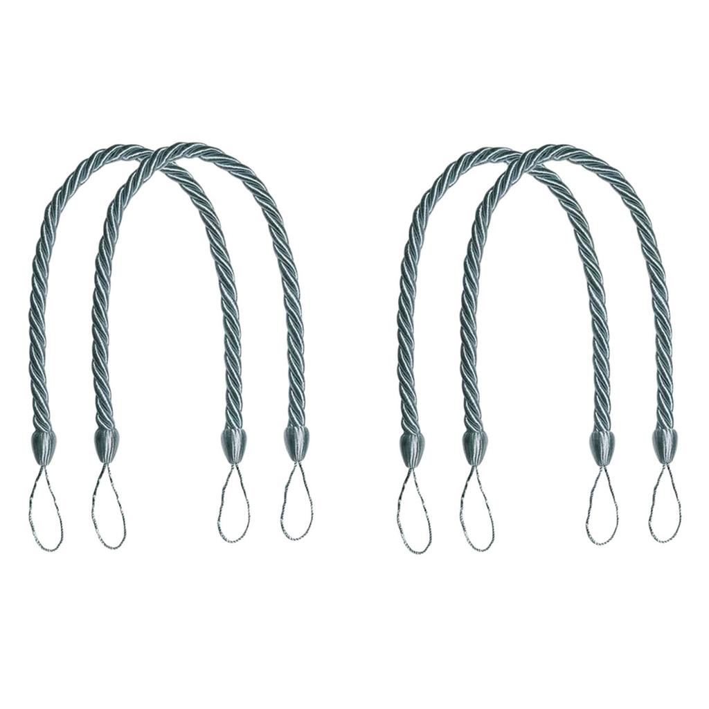 Набор из 4 элегантных подхватов для штор в богемном стиле из хлопковой веревки, мягкие декоративные подхваты ручной работы для домашних или офисных штор