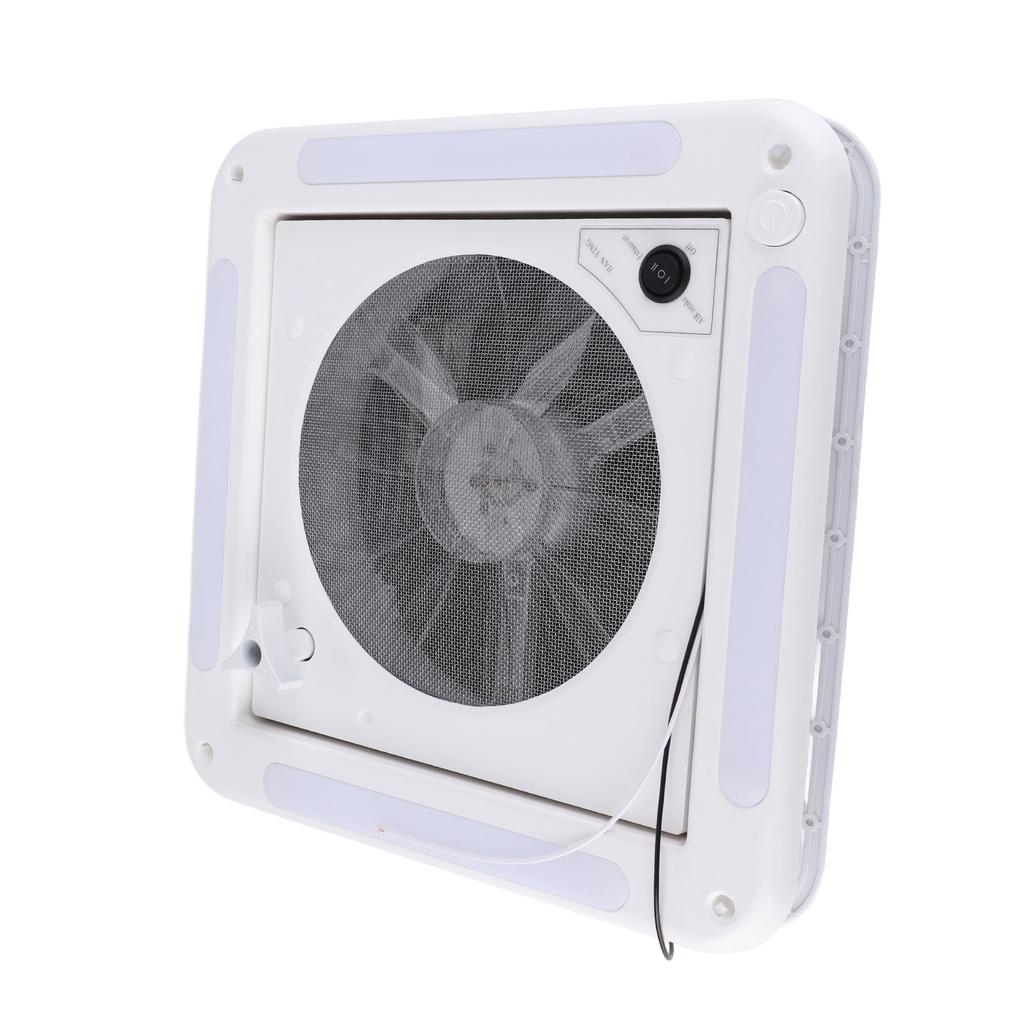 Вентилятор на крыше автодома, 12 В, 360x360 мм, 10 лопастей, двухрежимный воздухозаборник, выход, 4 светодиода для кемпера, фургона Trail