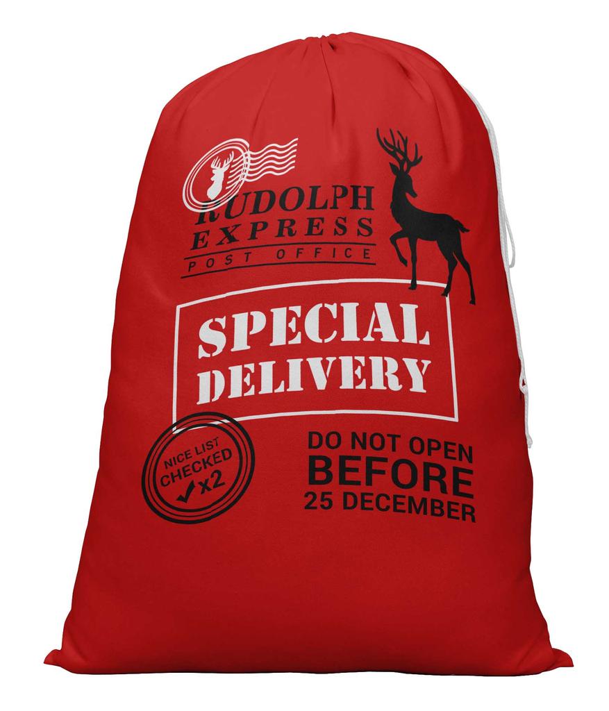 Printtoo 2 Pcs Santa Gift Sack for Kids Xmas Bag Christmas Sack Personalized Bags Large 27x20 Inch