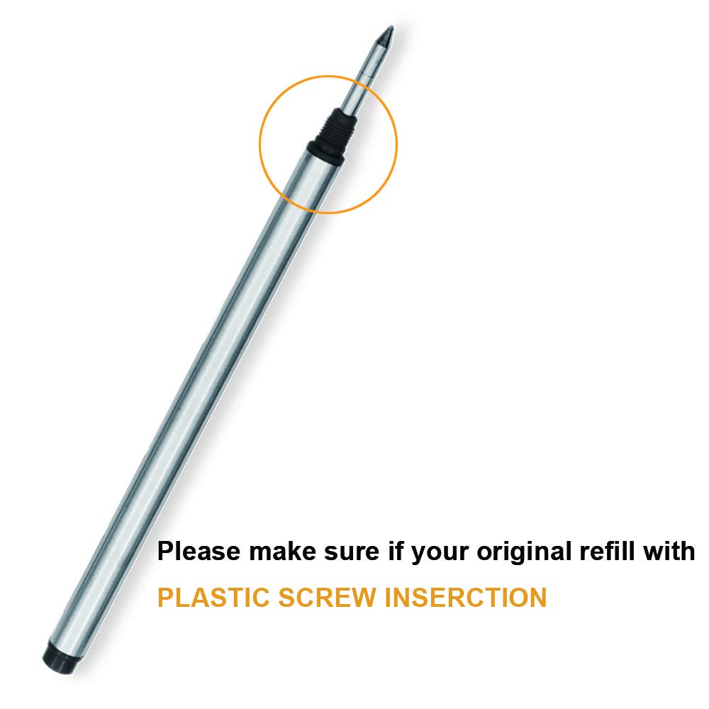 Набор роллерных стержней 113 мм x 6 мм, чернила на водной основе, черные, средние, – 10,