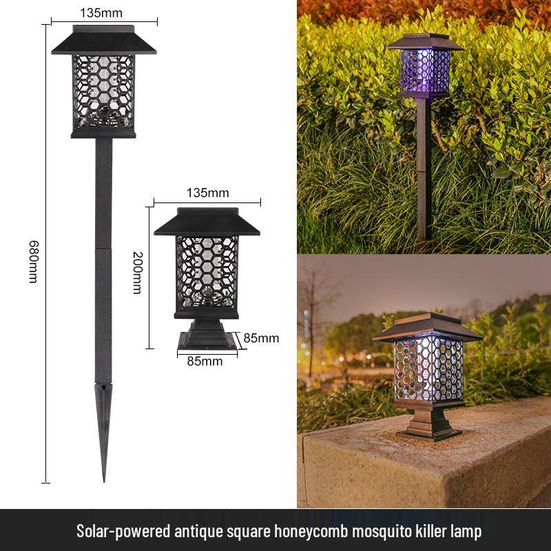 Waterproof Solar Electric Mosquito Killer Lamp for Outdoor Garden Use
