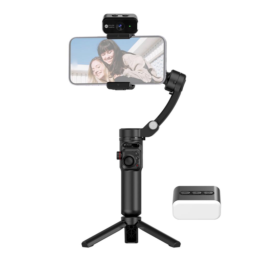 TOKQI M02 AI Kit Handheld 3 Axis Gimbal Stabilizer for Phone Vlog Gimbal Anti Shake Al Tracking Gesture Control with