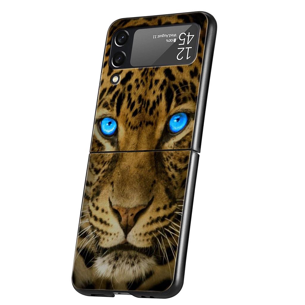 Чехол для телефона Z Flip 4 для Samsung Galaxy Z Flip 3 5G ZFlip3 Flip3 zflip Flip4 черный жесткий чехол для ПК тигр лев леопардовый чехол