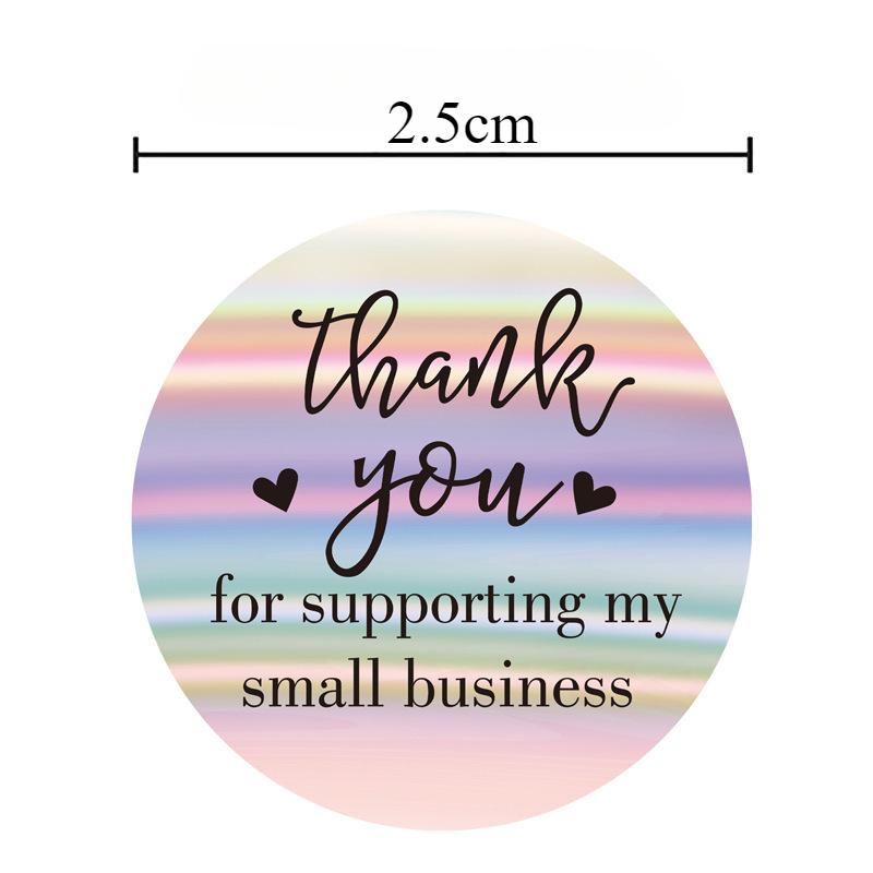 Лазерные, Наклейки из радужной пленки, Наклейки для запечатывания подарков, Круглые, Водонепроницаемые, Светоотражающая бумага, Самоклеящиеся этикетки