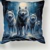 1/4Pcs Wolf Patterned Pillowcases For Cozy Nights Sofa Cushion Cover Home Bedroom Room Decoration