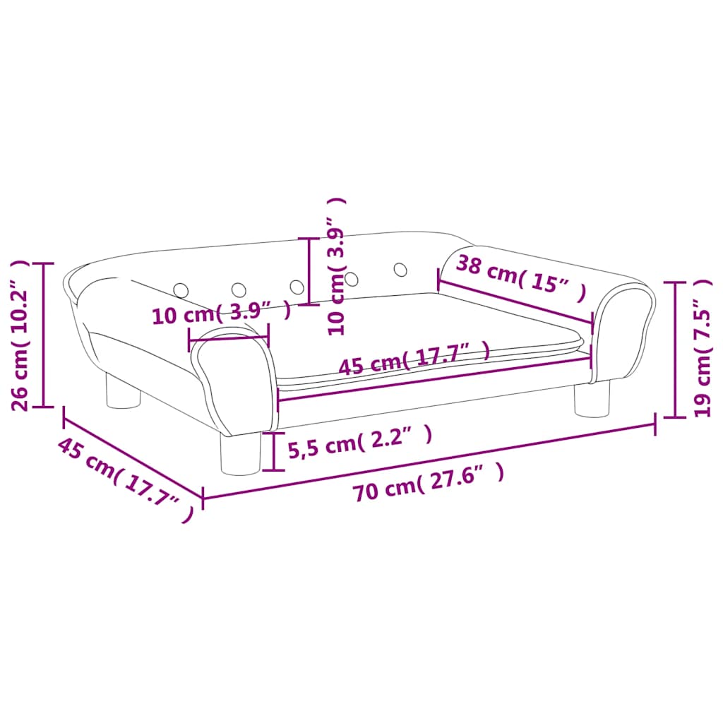 Kids Sofa Pink 70x45x26 cm Velvet