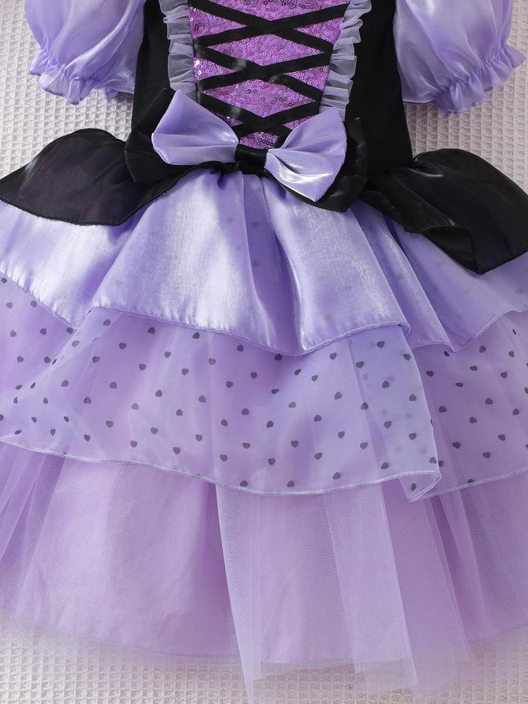Девичье фиолетовое летнее платье принцессы Лолиты на Хэллоуин