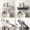 6 Hooks Rack Organizer Magnetic Home Decoration Black Key Mail Holder  Hallway