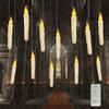 12/24Pcs Floating Taper Candles with Remote Control Flickering LED Electronic Candle Sticks for Halloween Christmas Party Decor