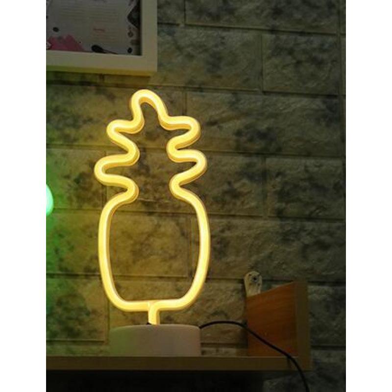 Креативный светодиодный неоновый светильник в форме сердца - Романтичная настольная лампа для декора спальни