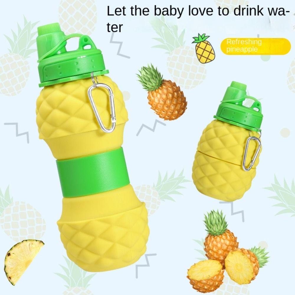 Fruit Shape Pineapple Sport Bottle Pineapple Collapsible Water Bottles Outdoor