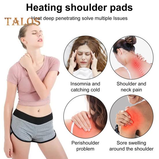 Подогреваемый плечевой бандаж с USB-разъемом, 3 температурных режима, регулируемый, для мужчин и женщин, болезненность, скованность, облегчение боли в плечах, электрический подогрев плечевого бандажа