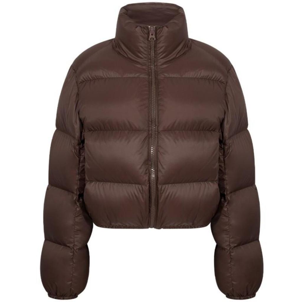 Простое однотонное хлопковое стеганое пальто, женские пышные теплые зимние парки, женская куртка с воротником-стойкой, повседневная короткая хлопковая пуховая куртка женская