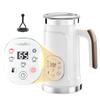 Electric 5 in 1 mixer with upgraded touch screen LED display - Hot and cold milk frother thermos for lattes