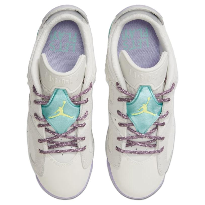 Jordan 6 Low GS Фантомный Зеленый Морозный Фиолетовый Повседневные Кроссовки FV5451-001